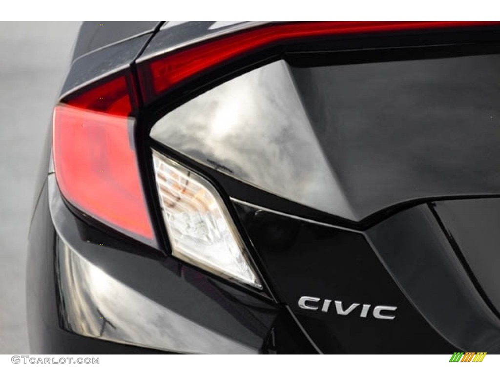 2018 Civic EX-L Coupe - Crystal Black Pearl / Gray photo #7