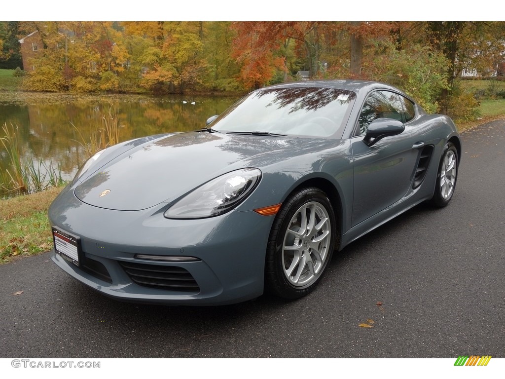 2018 718 Cayman  - Graphite Blue Metallic / Black photo #1