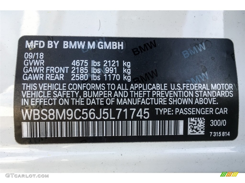 2018 M3 Sedan - Alpine White / Silverstone photo #11