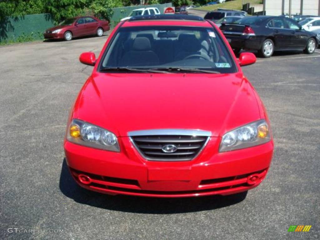 2005 Rally Red Hyundai Elantra GLS Sedan 13019359 Photo 7 GTCarLot