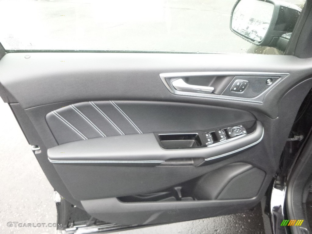 2019 Ford Edge ST AWD Ebony Door Panel Photo #130283681