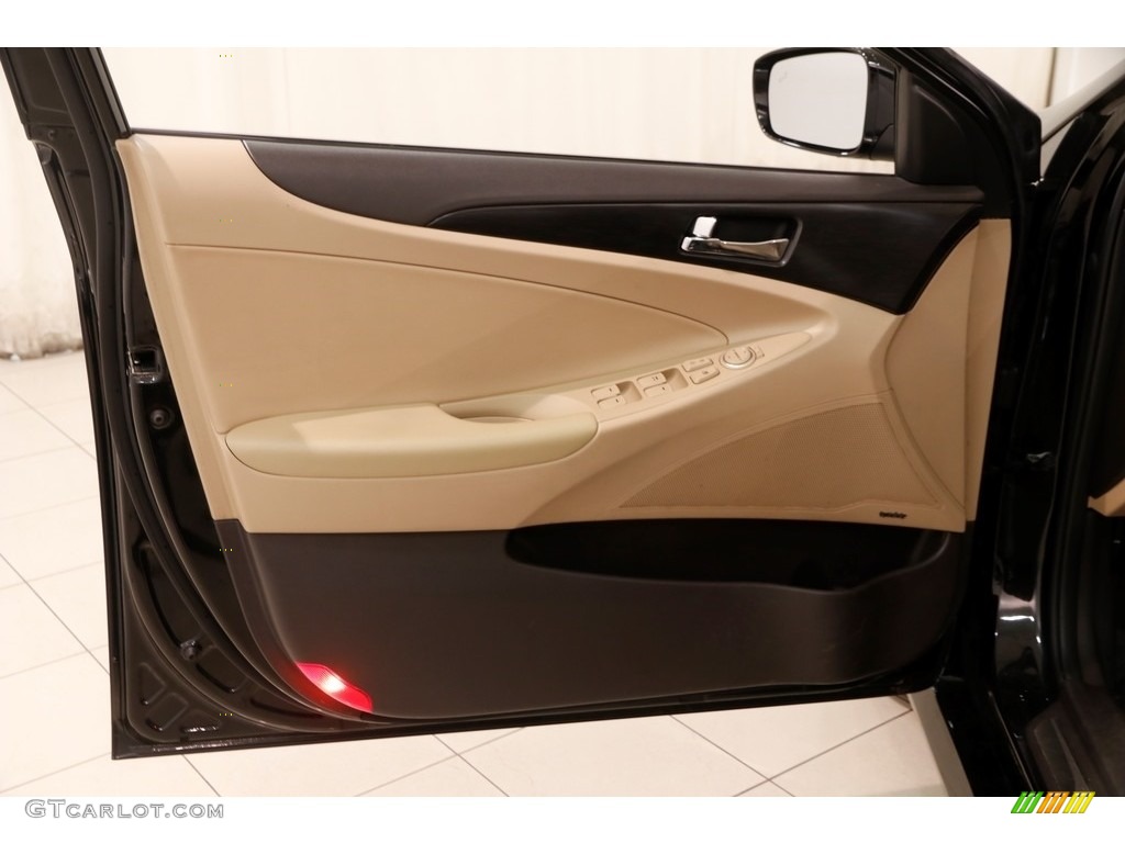 2014 Sonata Limited 2.0T - Phantom Black Metallic / Camel photo #4