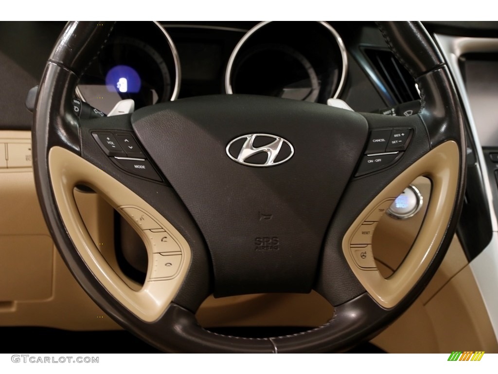 2014 Sonata Limited 2.0T - Phantom Black Metallic / Camel photo #6