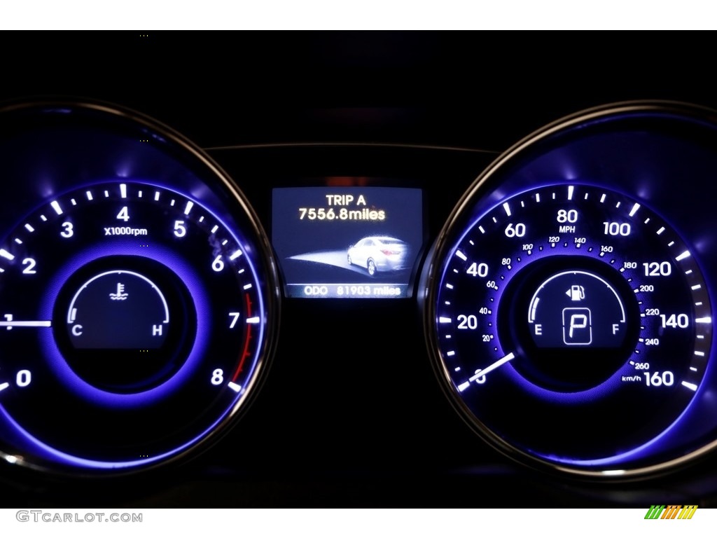 2014 Sonata Limited 2.0T - Phantom Black Metallic / Camel photo #7
