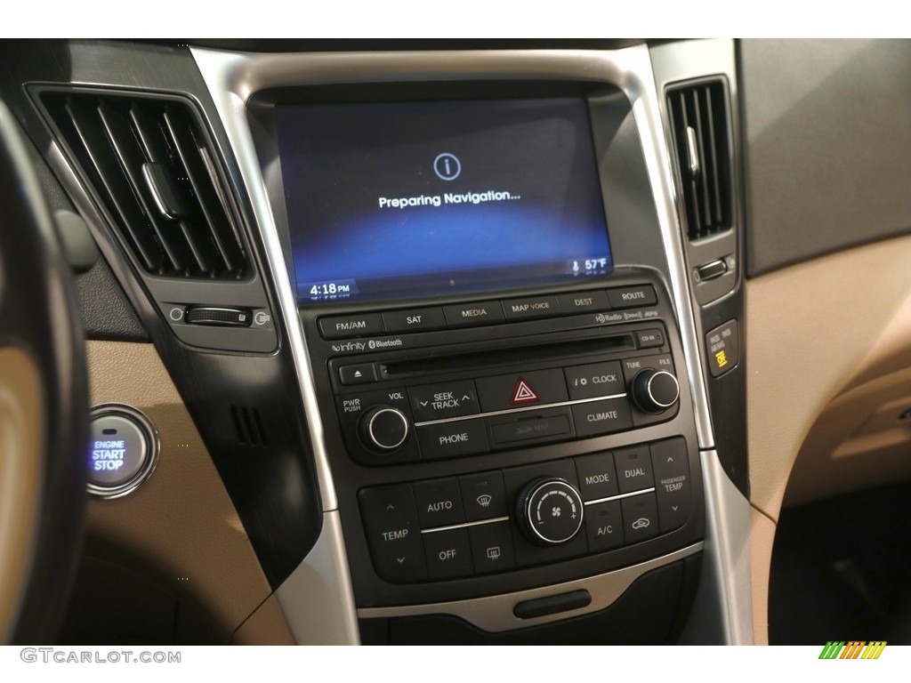 2014 Sonata Limited 2.0T - Phantom Black Metallic / Camel photo #8