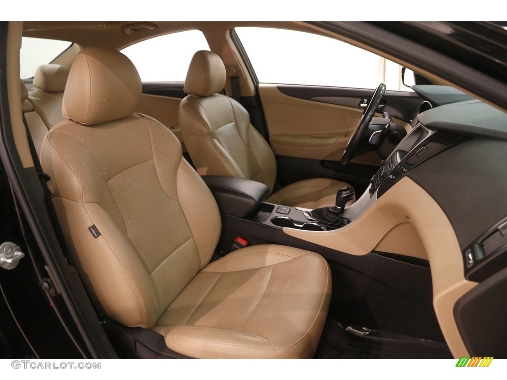2014 Sonata Limited 2.0T - Phantom Black Metallic / Camel photo #14