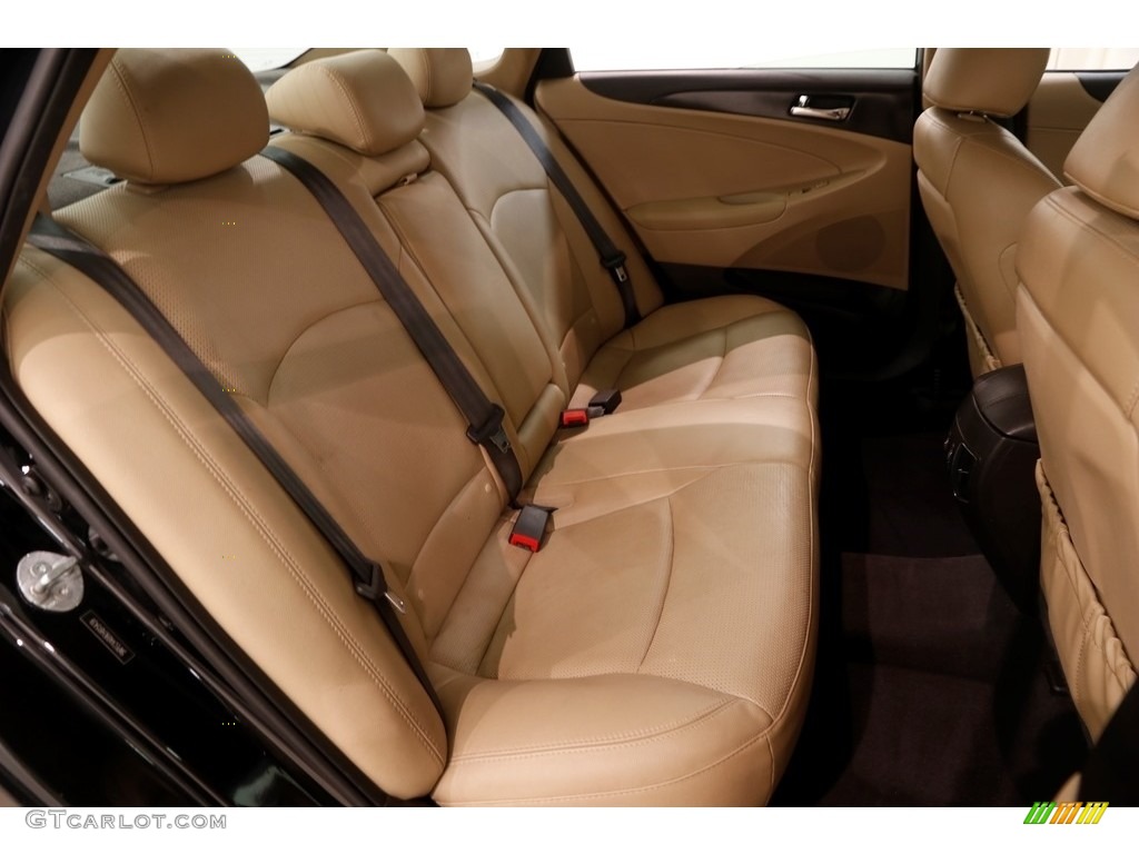 2014 Sonata Limited 2.0T - Phantom Black Metallic / Camel photo #15