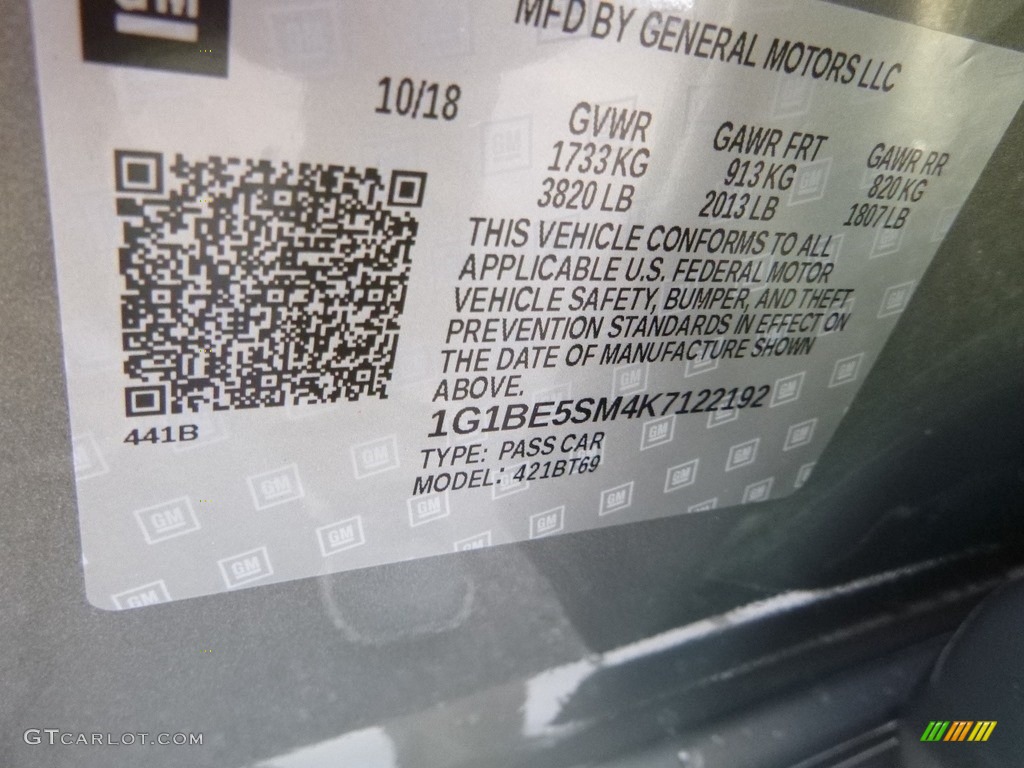 2019 Cruze LT - Pepperdust Metallic / Jet Black/­Galvanized photo #16