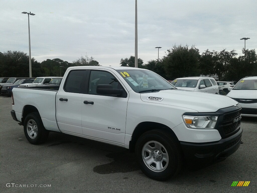 Bright White 2019 Ram 1500 Tradesman Quad Cab 4x4 Exterior Photo #130286636