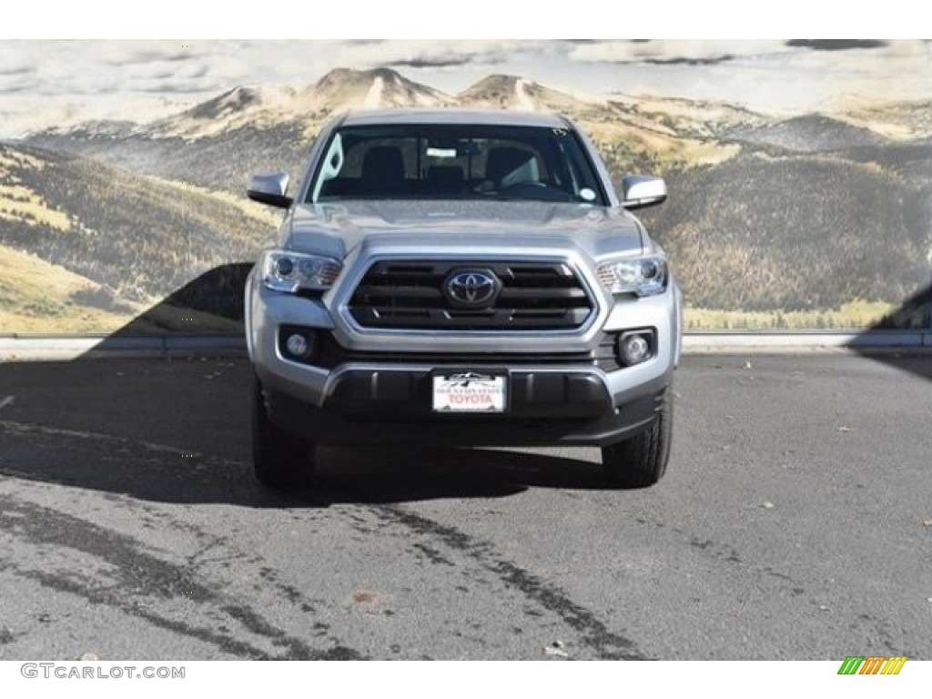 2019 Tacoma SR5 Double Cab 4x4 - Silver Sky Metallic / Cement Gray photo #2