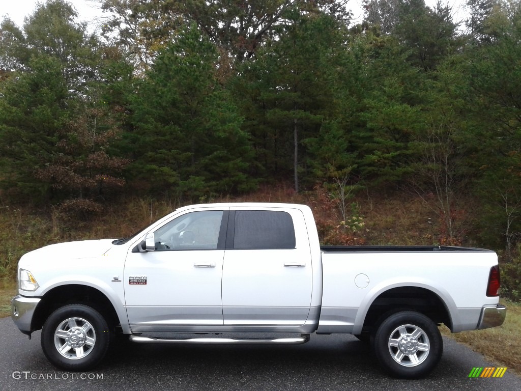 2012 Ram 2500 HD Laramie Crew Cab 4x4 - Bright White / Light Pebble Beige/Bark Brown photo #1