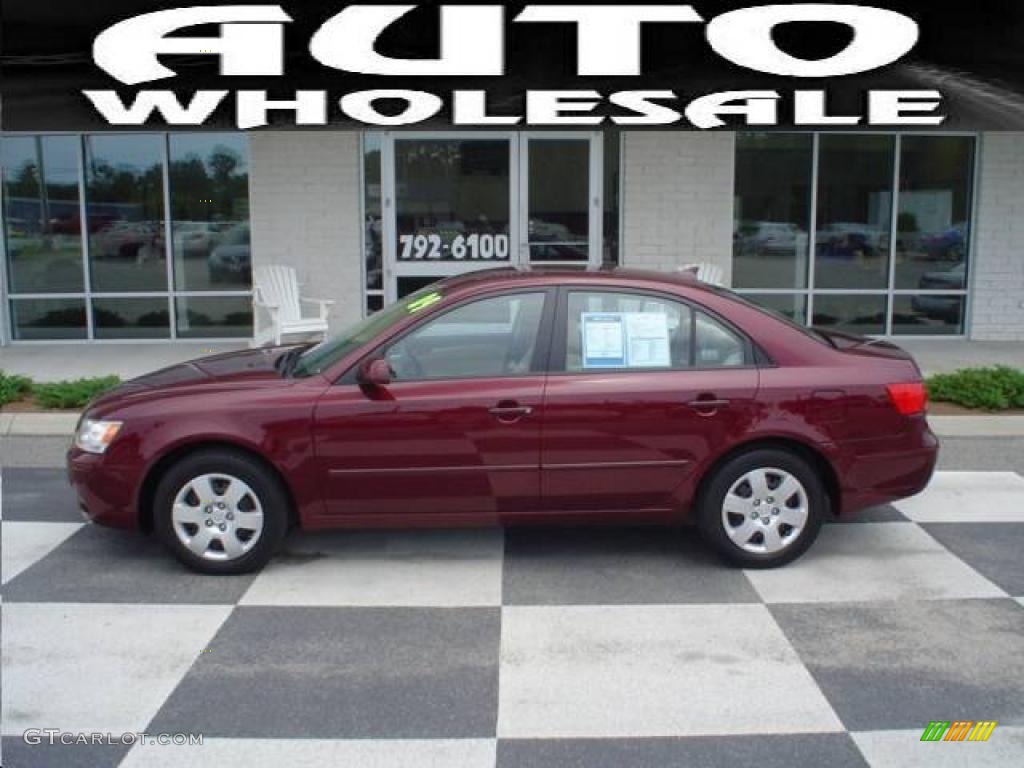 Dark Cherry Red Hyundai Sonata