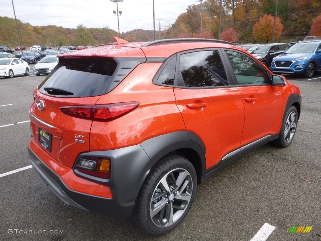 2019 Kona Ultimate AWD - Sunset Orange / Black photo #2