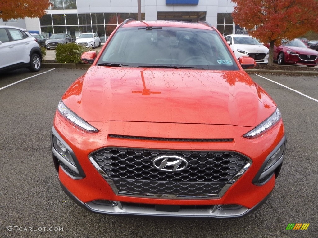 2019 Kona Ultimate AWD - Sunset Orange / Black photo #4