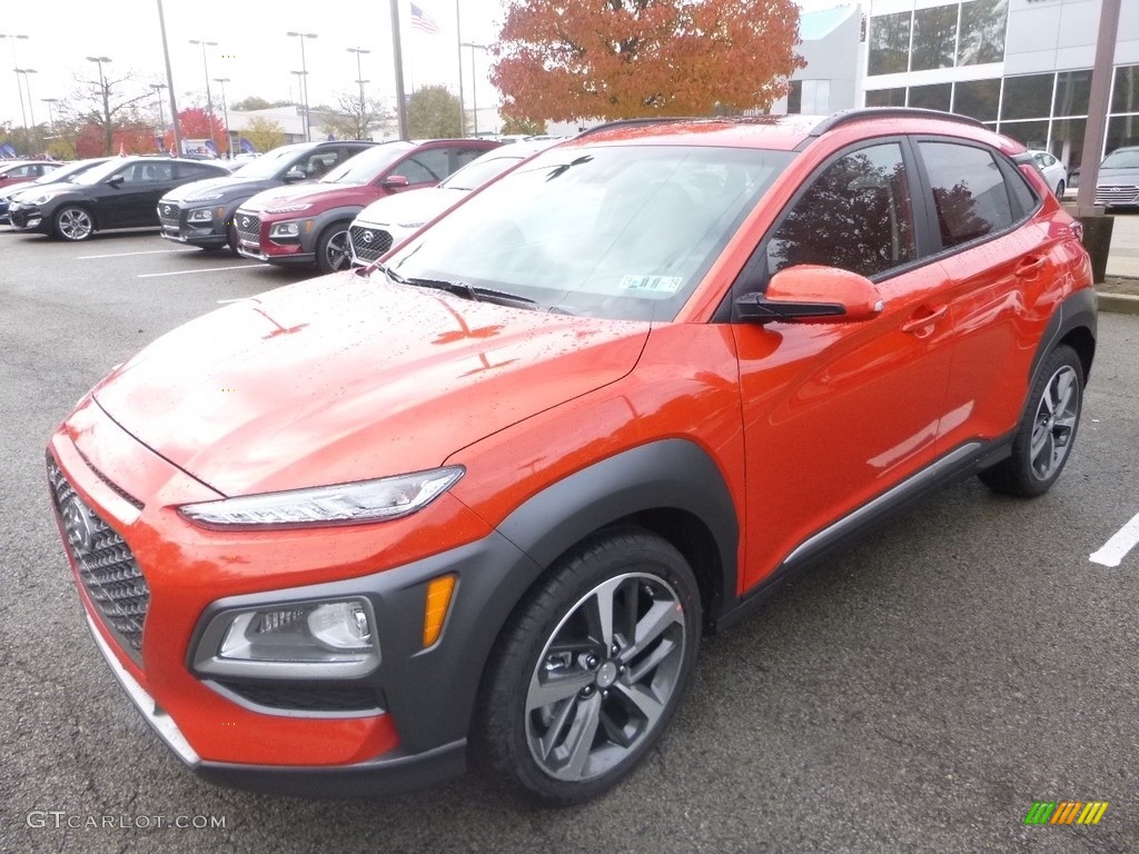 Sunset Orange 2019 Hyundai Kona Ultimate AWD Exterior Photo #130291310