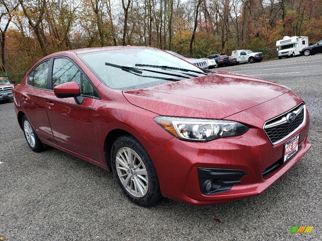 2018 Impreza 2.0i Premium 4-Door - Crimson Red Pearl / Ivory photo #1