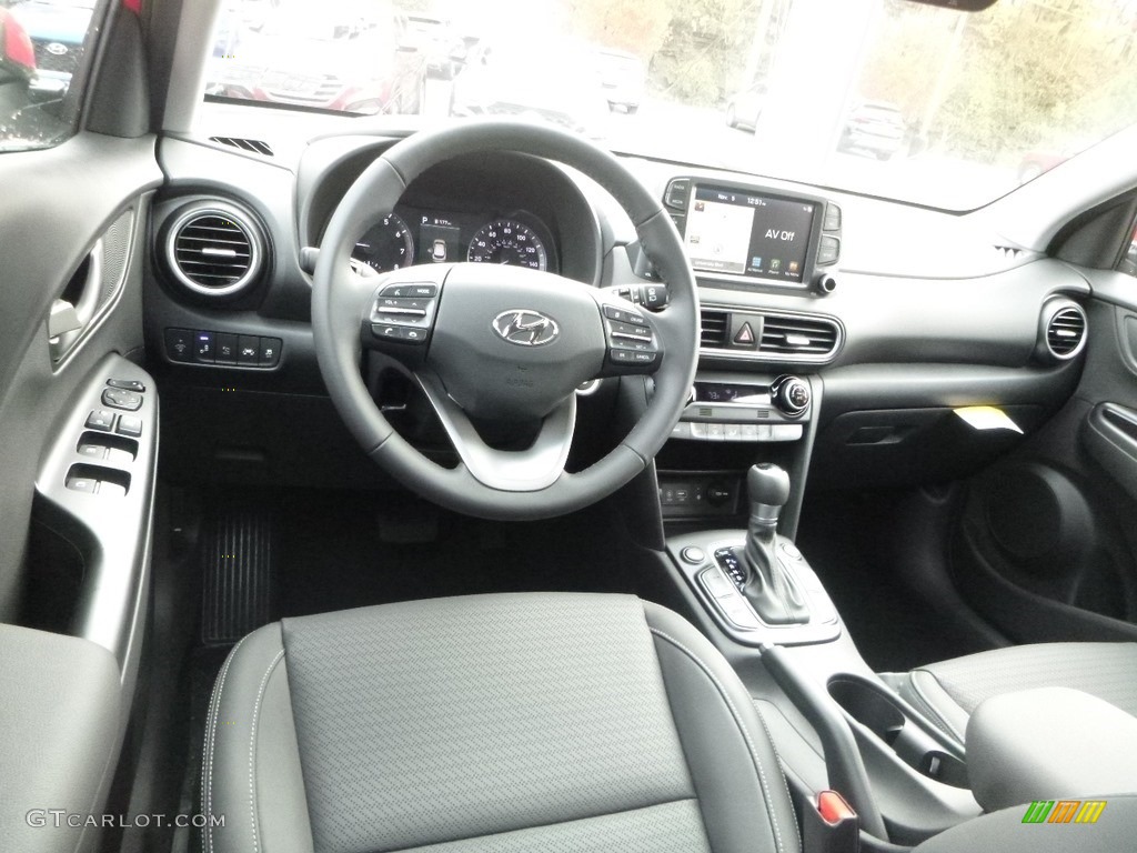 Black Interior 2019 Hyundai Kona Ultimate AWD Photo #130291403