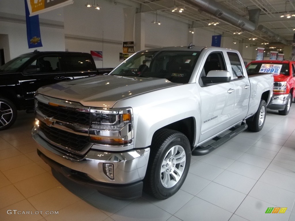 2019 Silverado LD LT Double Cab 4x4 - Silver Ice Metallic / Jet Black photo #1