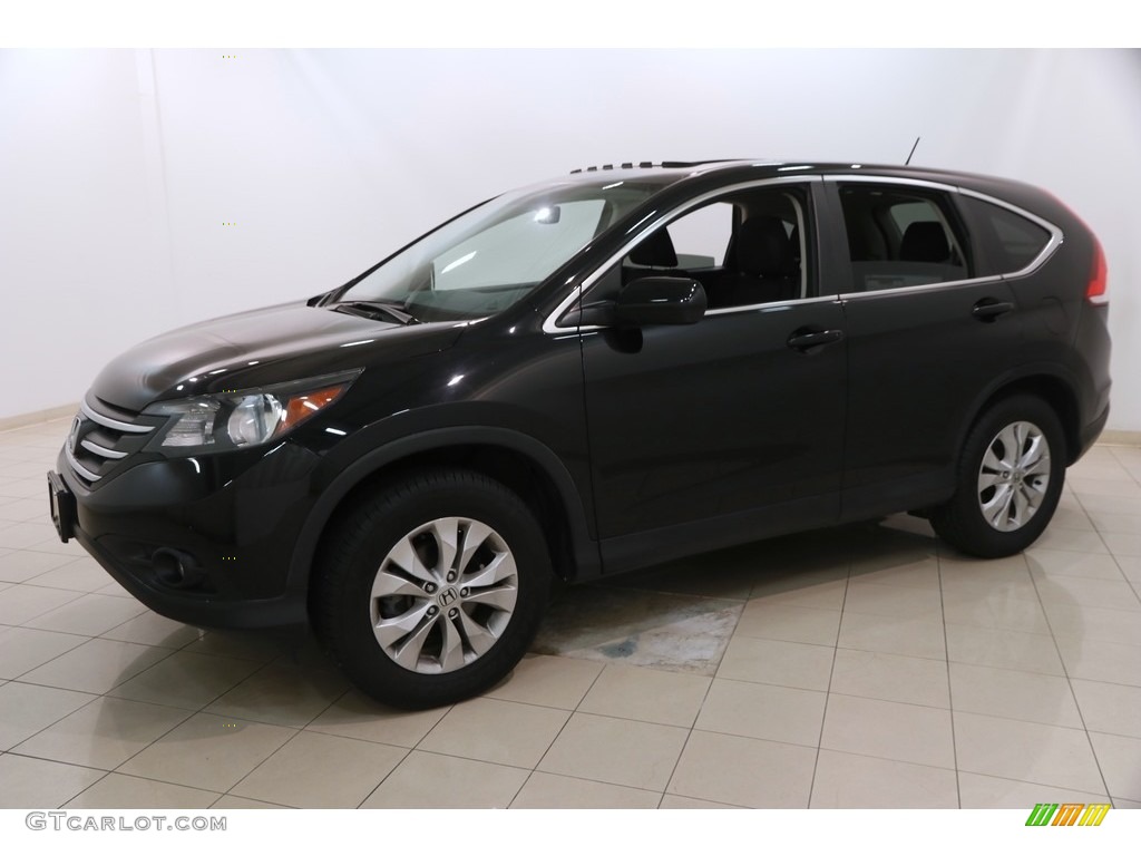 2014 CR-V EX AWD - Crystal Black Pearl / Black photo #3