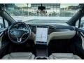 Tan 2016 Tesla Model X 90D Dashboard