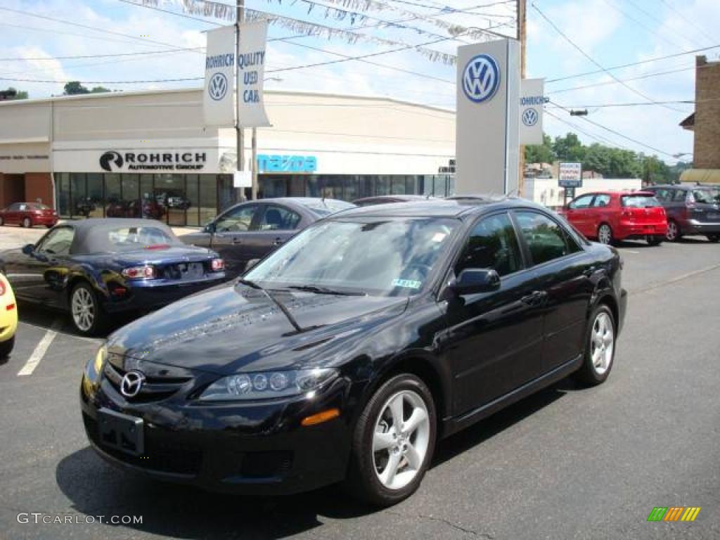 2007 MAZDA6 i Sport Sedan - Onyx Black / Black photo #1