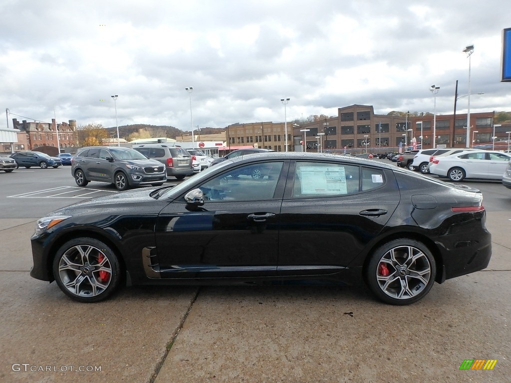 Aurora Black Pearl 2019 Kia Stinger GT1 AWD Exterior Photo #130303620