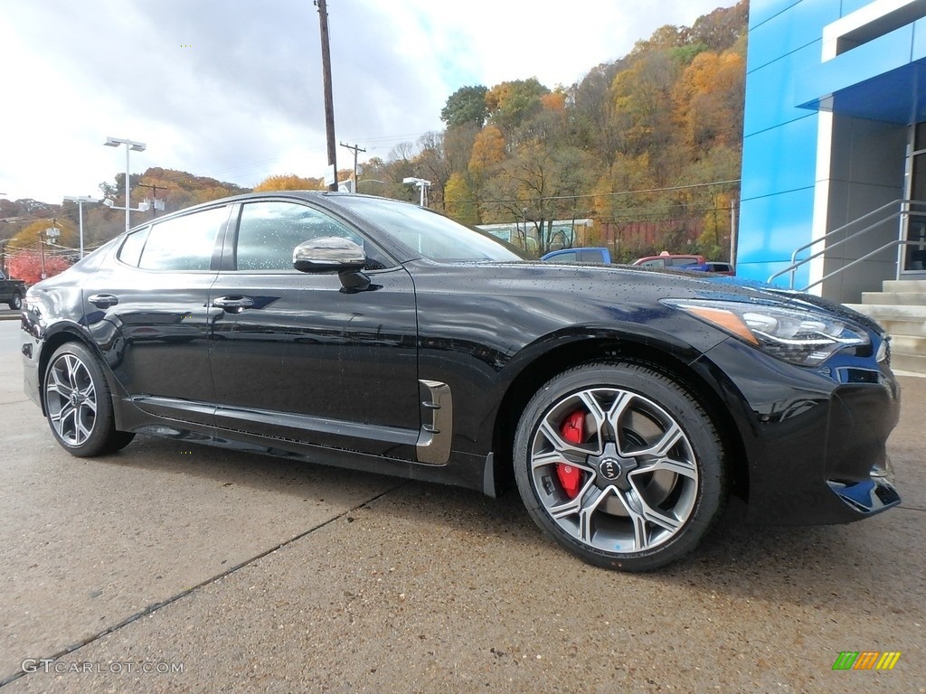 Aurora Black Pearl 2019 Kia Stinger GT1 AWD Exterior Photo #130303717