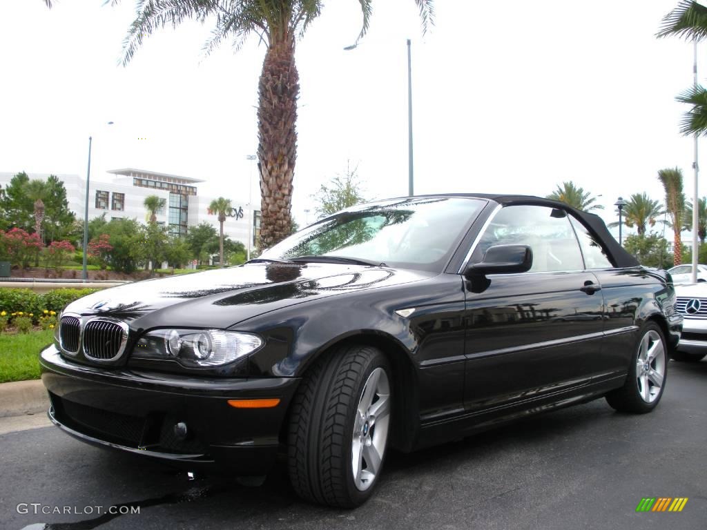 2006 3 Series 325i Convertible - Jet Black / Sand photo #2