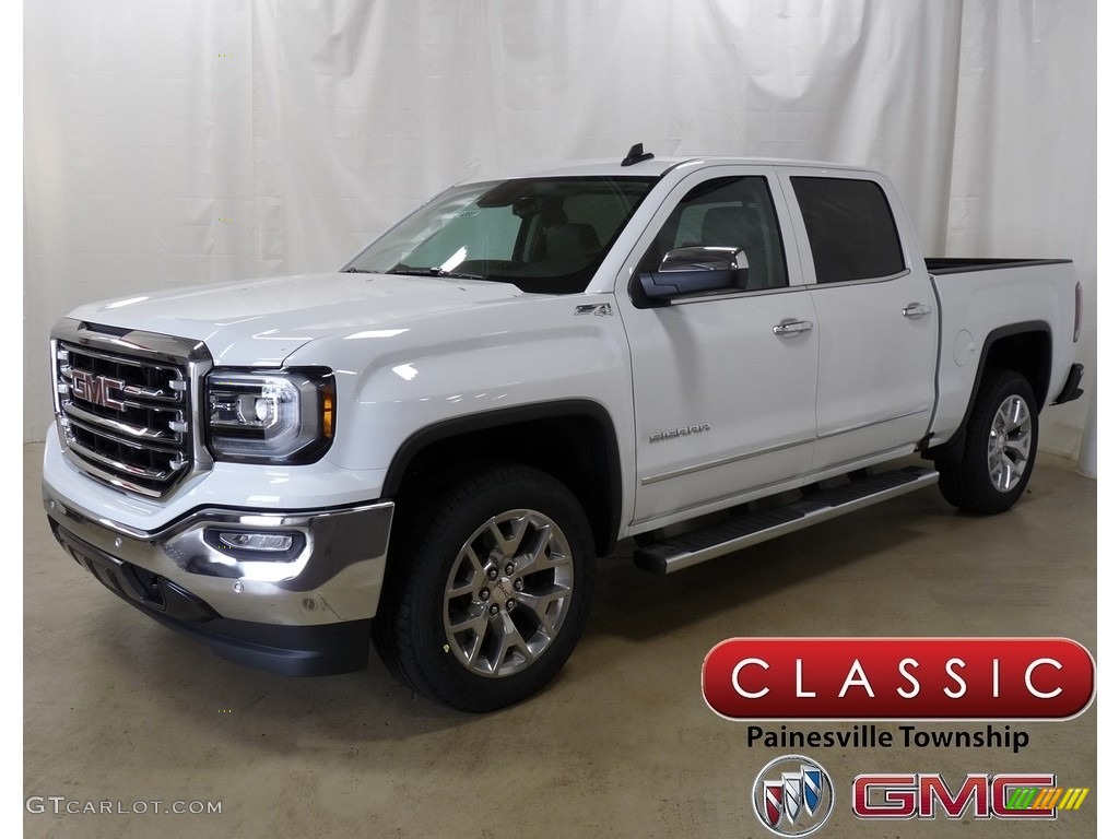 2018 Sierra 1500 SLT Crew Cab 4WD - Summit White / Cocoa/­Dune photo #1