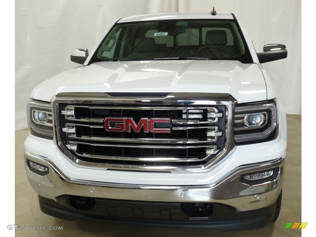 2018 Sierra 1500 SLT Crew Cab 4WD - Summit White / Cocoa/­Dune photo #4