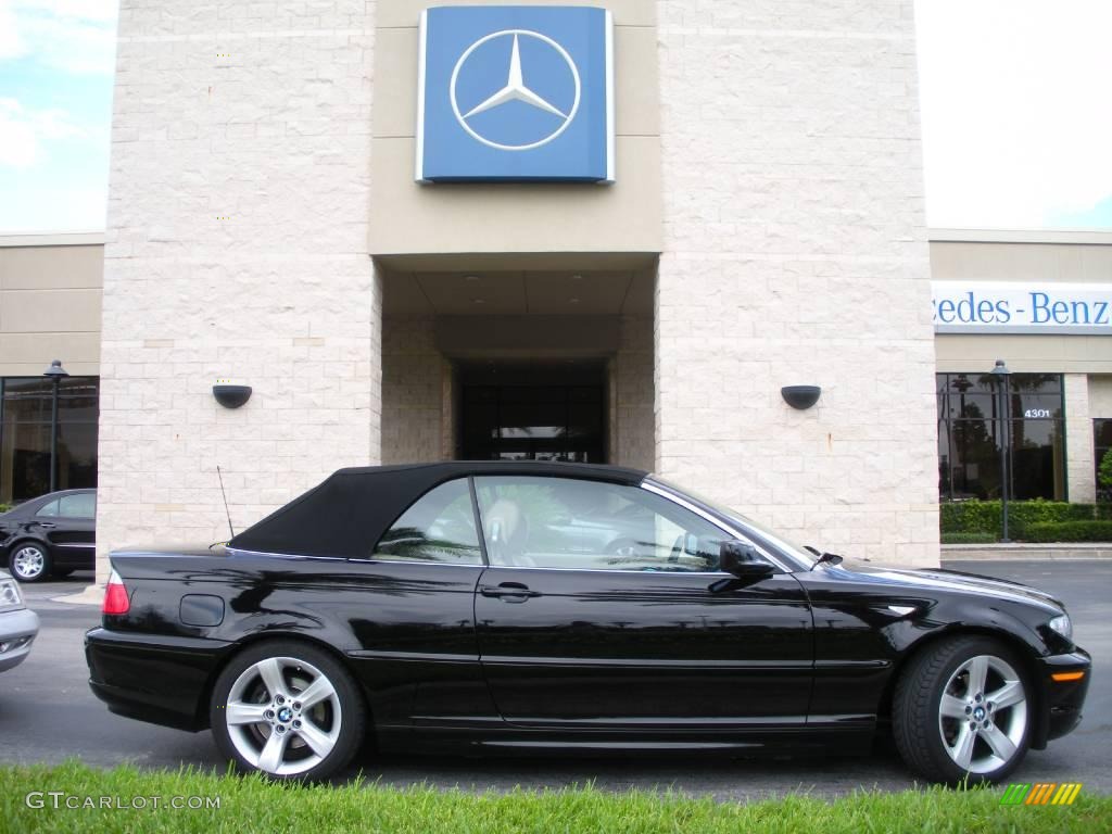 2006 3 Series 325i Convertible - Jet Black / Sand photo #5