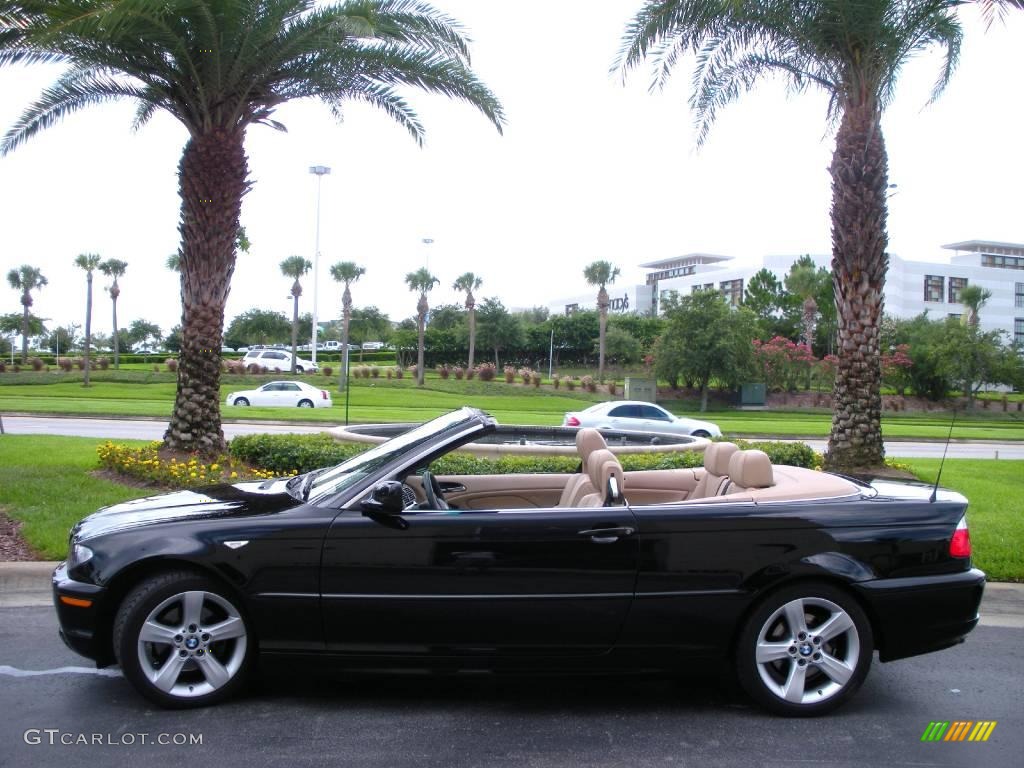2006 3 Series 325i Convertible - Jet Black / Sand photo #13