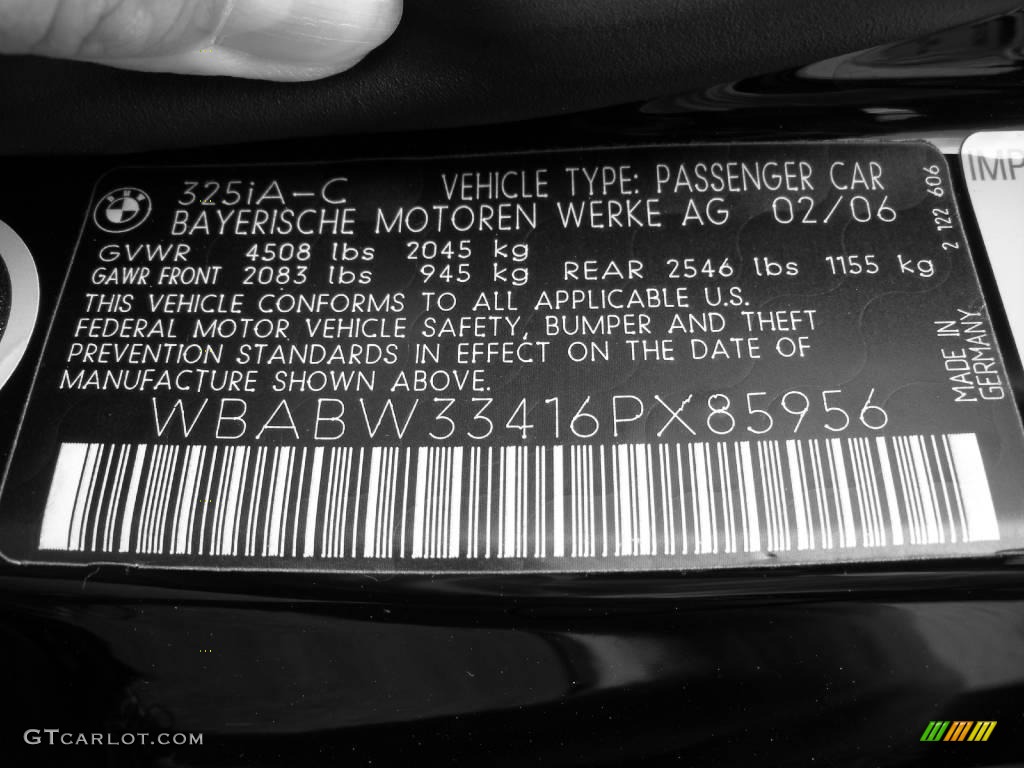 2006 3 Series 325i Convertible - Jet Black / Sand photo #30