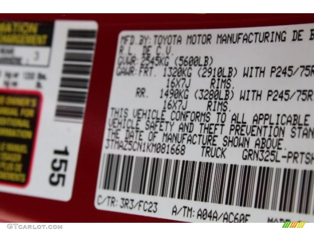 2019 Tacoma SR5 Double Cab - Barcelona Red Metallic / Black photo #33