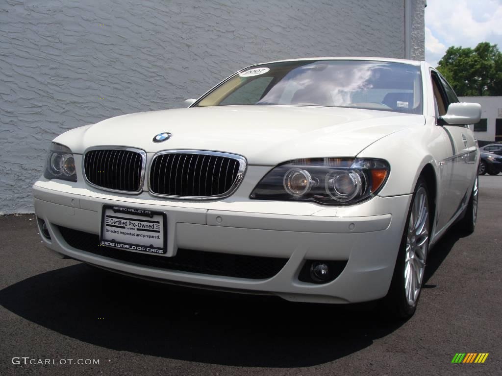 2007 7 Series 750Li Sedan - Alpine White / Beige photo #1