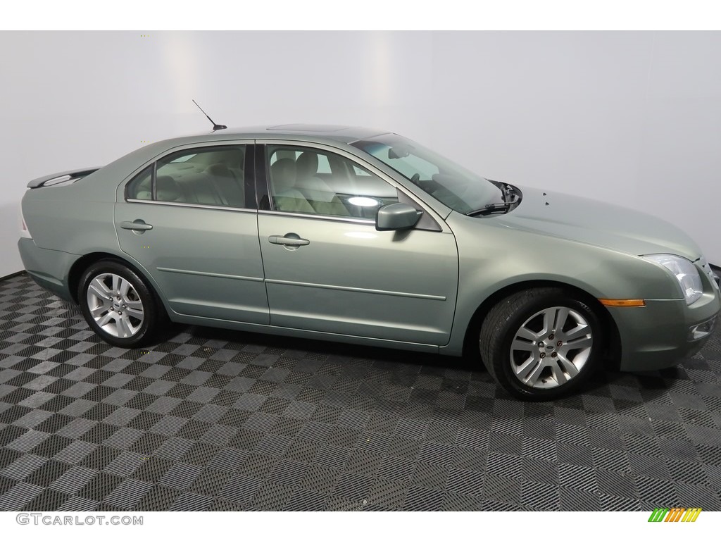 2009 Fusion SEL V6 - Moss Green Metallic / Camel photo #4