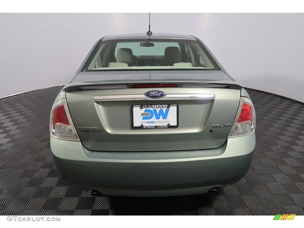 2009 Fusion SEL V6 - Moss Green Metallic / Camel photo #11