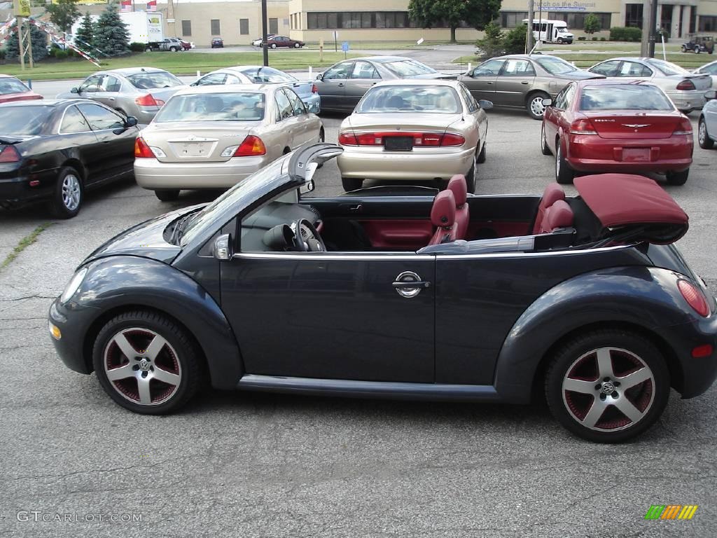 2005 New Beetle Dark Flint Edition Convertible - Dark Flint Metallic / Bordeaux Red photo #2