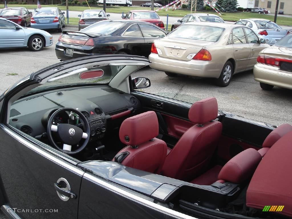 2005 New Beetle Dark Flint Edition Convertible - Dark Flint Metallic / Bordeaux Red photo #3