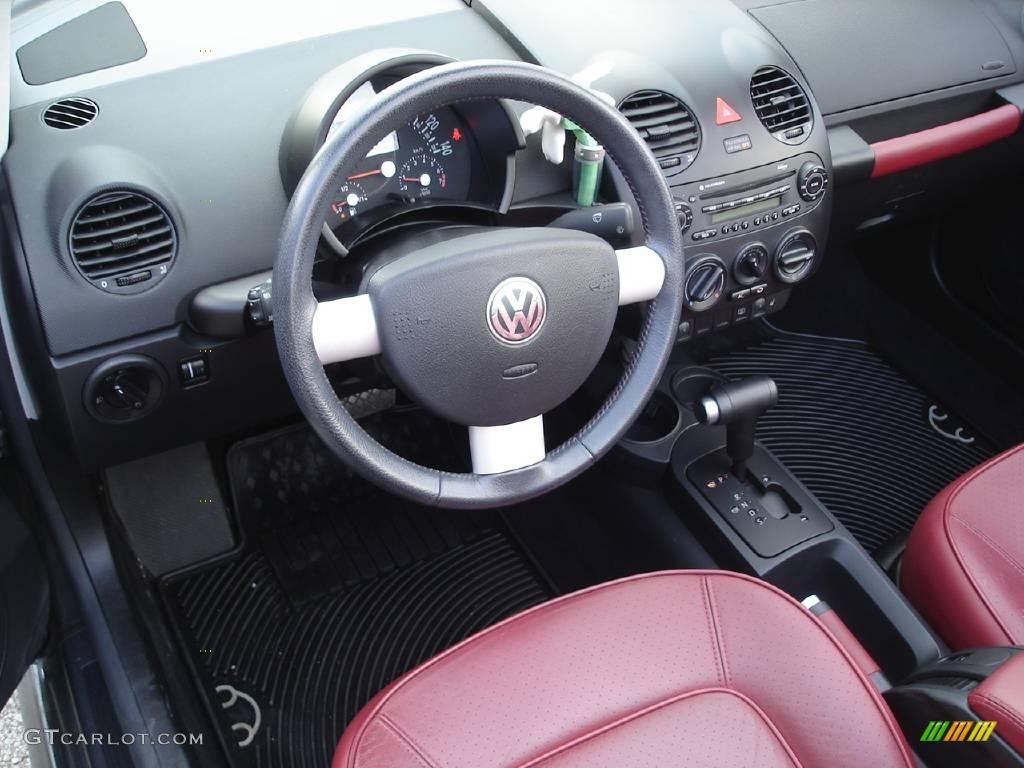 2005 New Beetle Dark Flint Edition Convertible - Dark Flint Metallic / Bordeaux Red photo #5