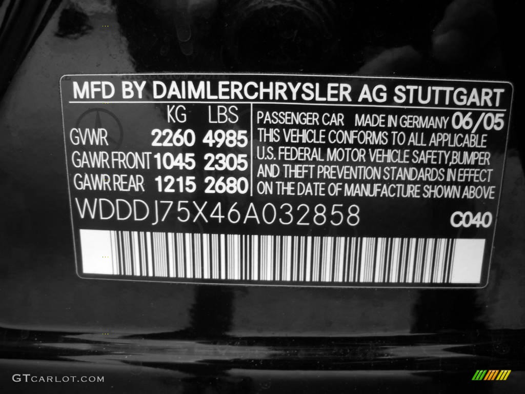 2006 CLS 500 - Black / Black photo #24