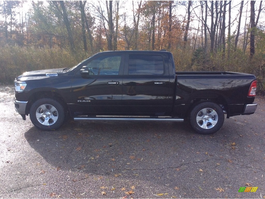 2019 1500 Big Horn Crew Cab 4x4 - Diamond Black Crystal Pearl / Black photo #3