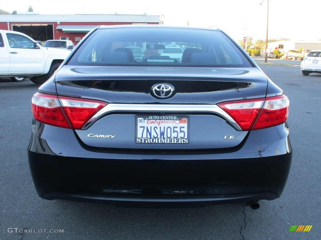 2015 Camry LE - Attitude Black Metallic / Black photo #6