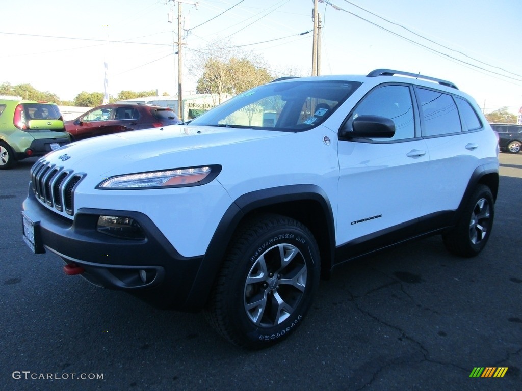 2015 Cherokee Trailhawk 4x4 - Bright White / Trailhawk Black photo #3