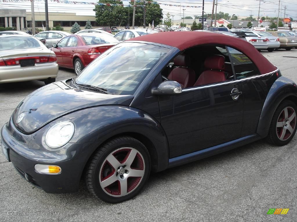 2005 New Beetle Dark Flint Edition Convertible - Dark Flint Metallic / Bordeaux Red photo #34