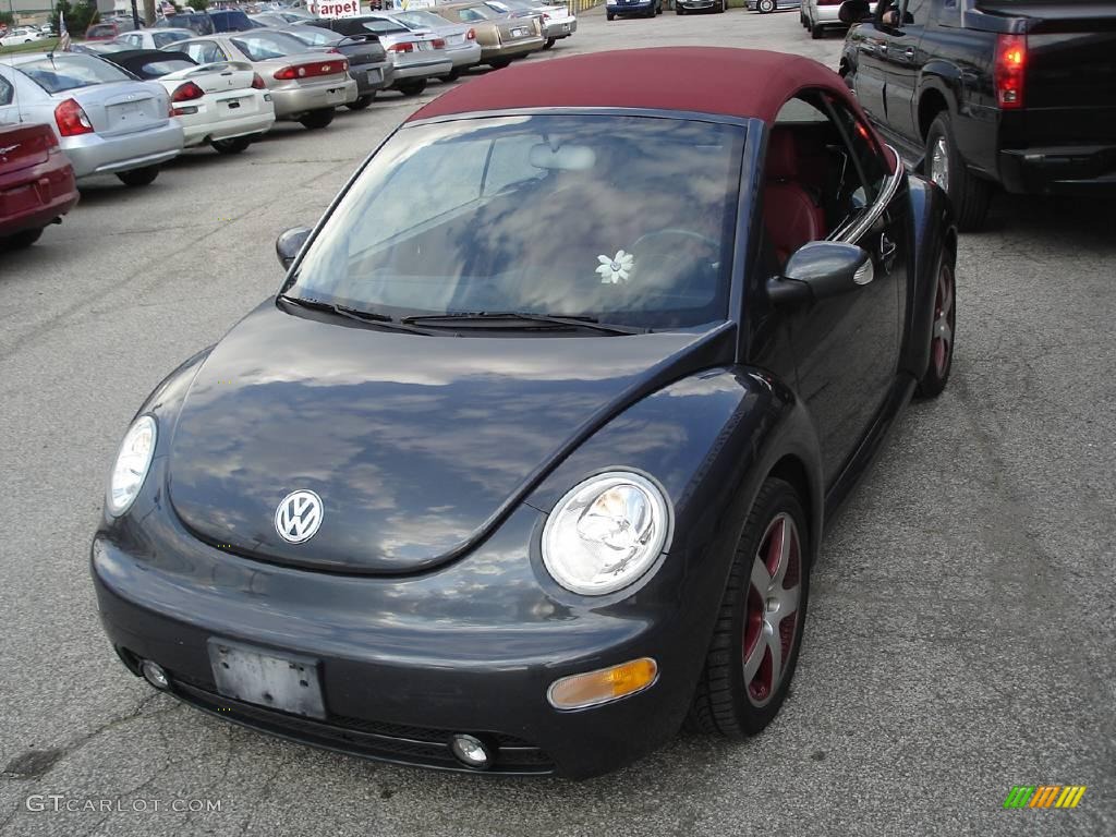 2005 New Beetle Dark Flint Edition Convertible - Dark Flint Metallic / Bordeaux Red photo #35