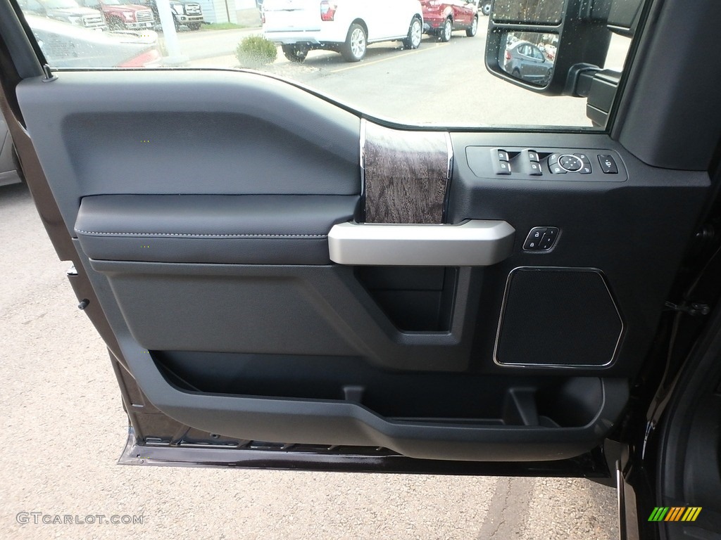 2019 Ford F350 Super Duty Lariat Crew Cab 4x4 Black Door Panel Photo #130328842