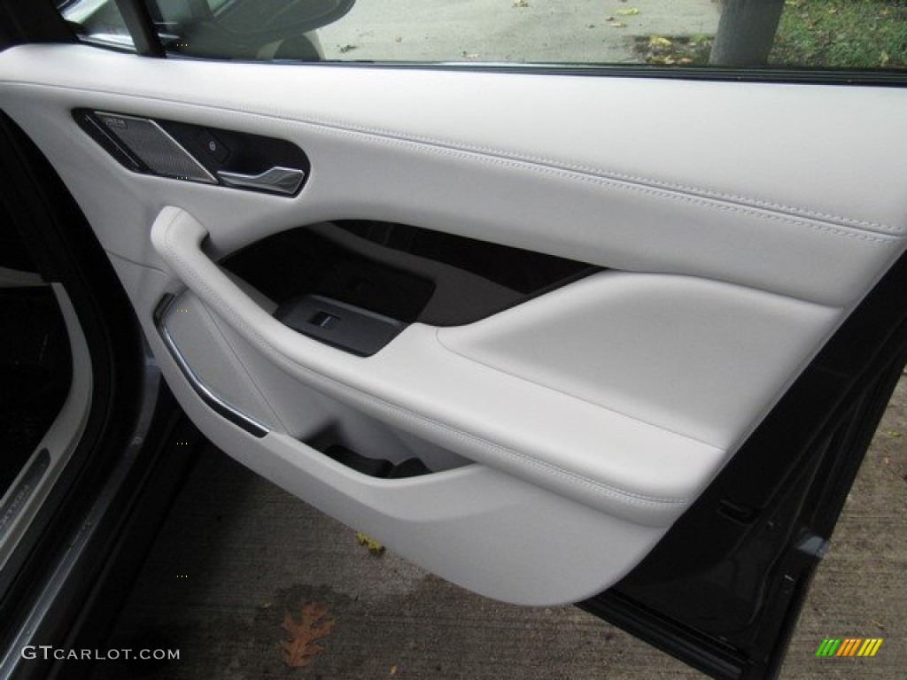 2019 Jaguar I-PACE First Edition AWD Ebony/Light Oyster Door Panel Photo #130332079
