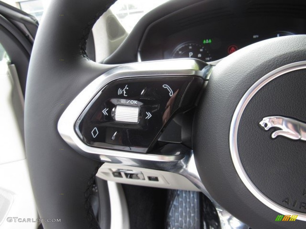 2019 Jaguar I-PACE First Edition AWD Ebony/Light Oyster Steering Wheel Photo #130332190