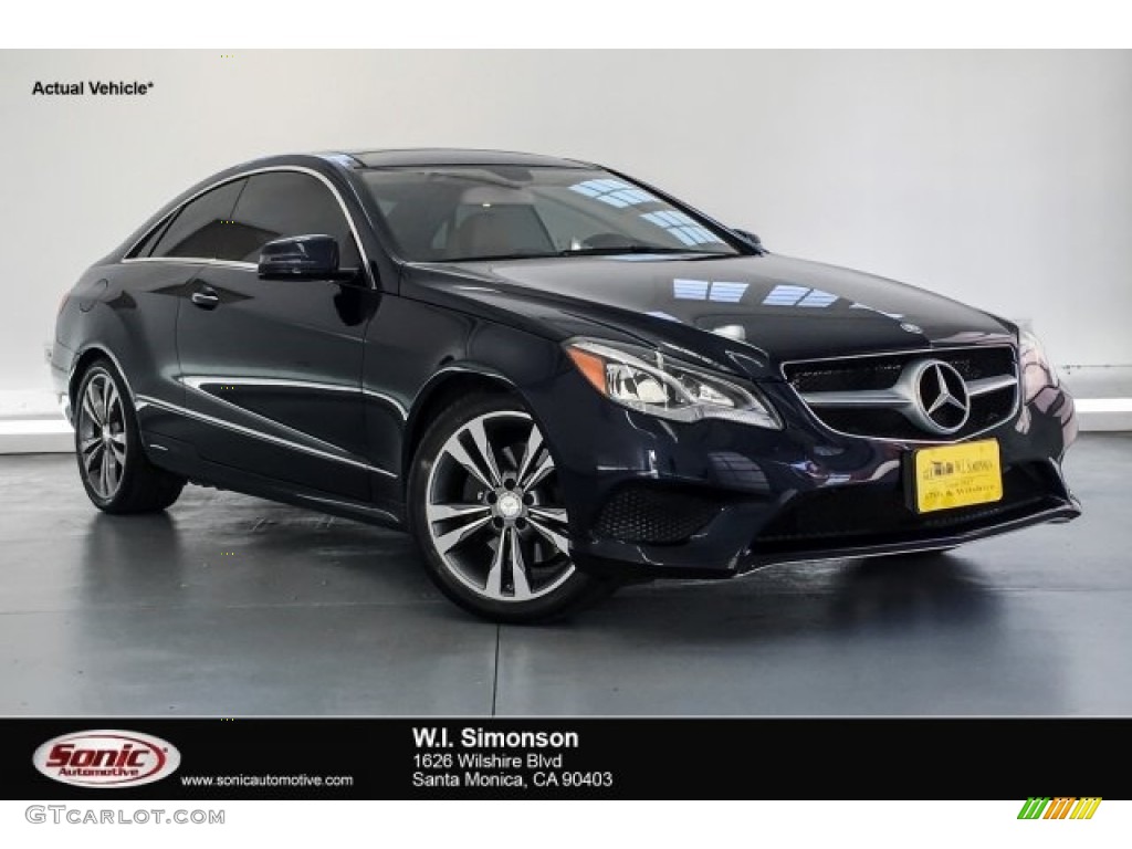 2016 E 400 Coupe - Lunar Blue Metallic / Silk Beige/Espresso Brown photo #1
